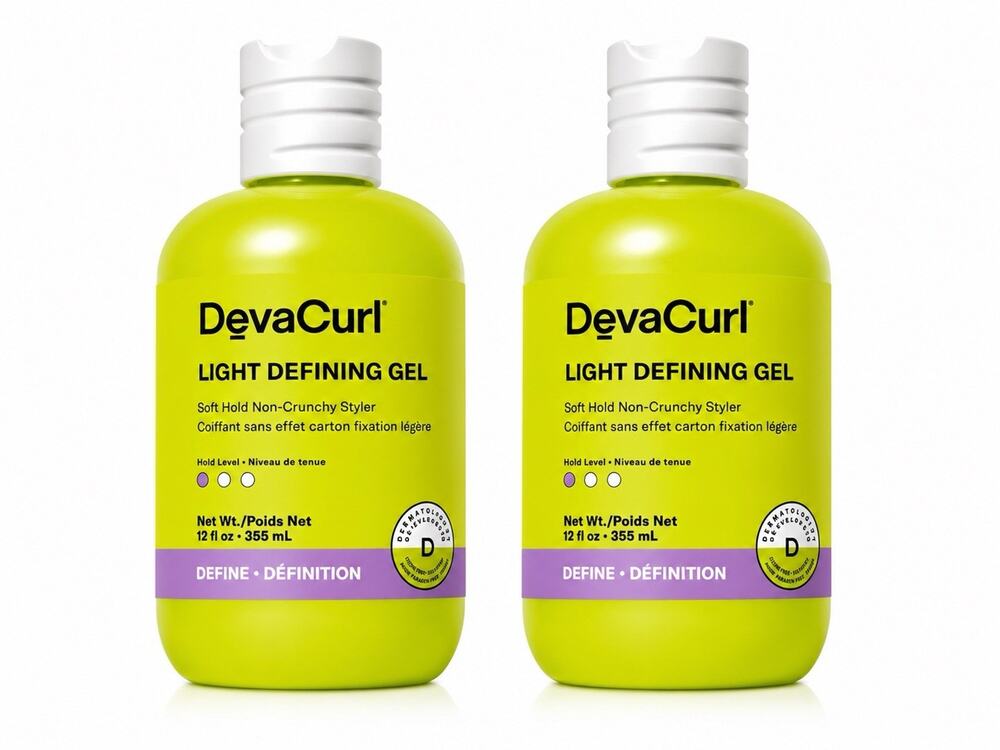 DevaCurl Light Defining Gel Soft Hold No Crunch Styler 12oz 355ml Duo Set 2 Pack